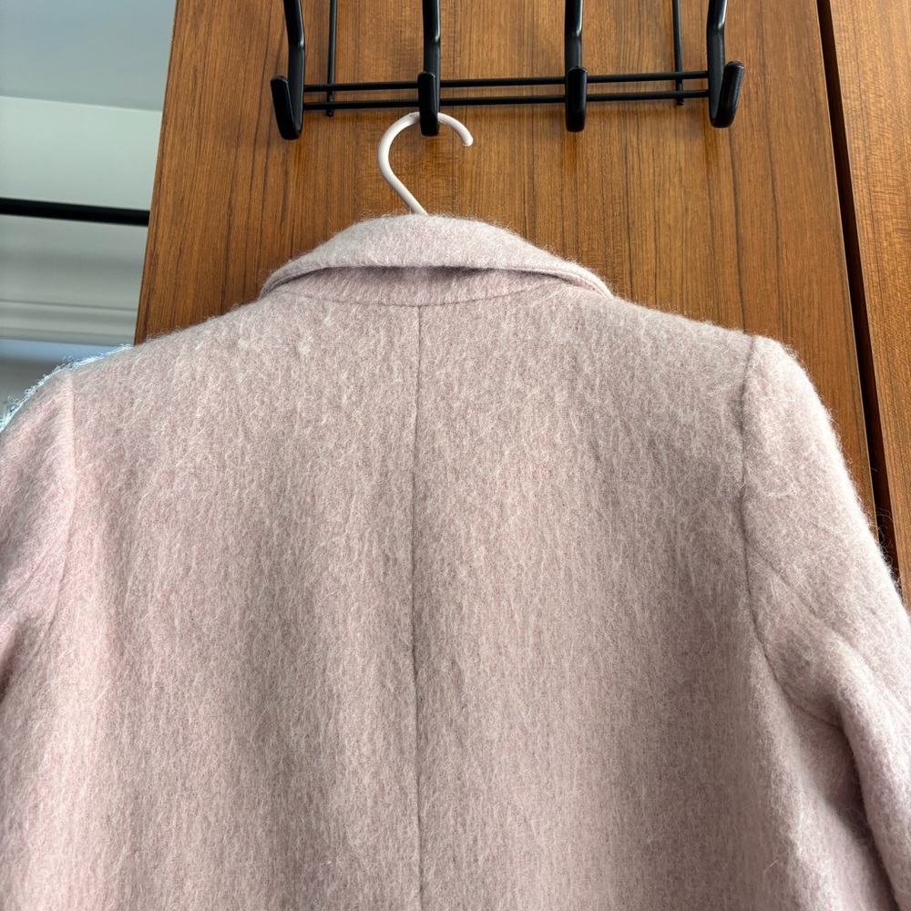 Forever 21 Soft Blush Pink Notch Collar Trench Coat Size L - Picture 10 of 12